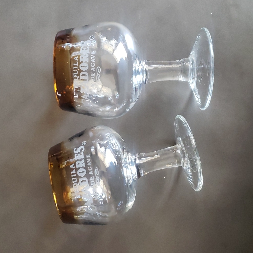Tequila Cazadores Amber Rim Shot Glasses